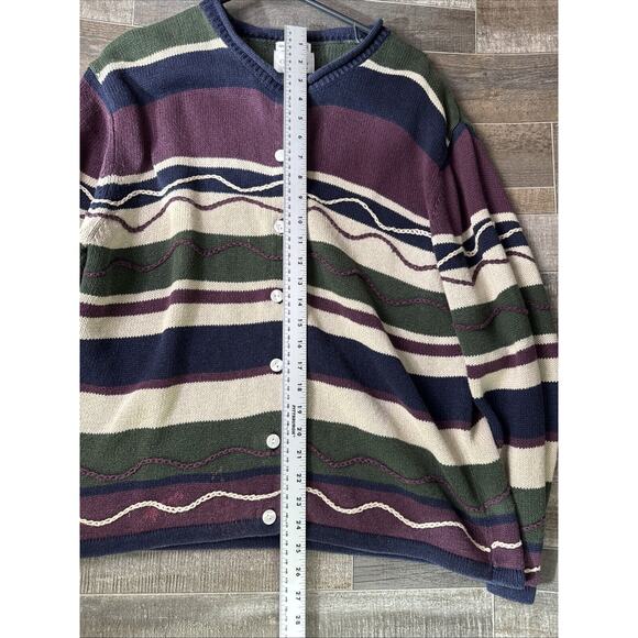 Christopher Banks Cardigan Womens XL Knit‎ Multi Color Hand Embroidered - Picture 5 of 8